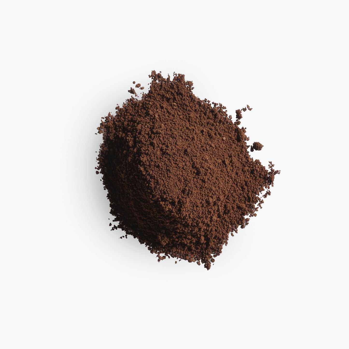 Coarse ground coffee on a white background